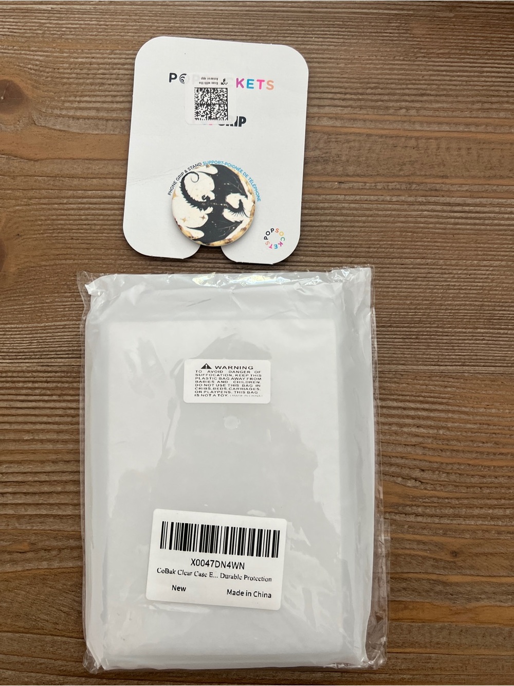 NEW Kindle 11th Gen 6" CoBak Clear Case & Dragon Yin Yang PopSockets Grip Bundle